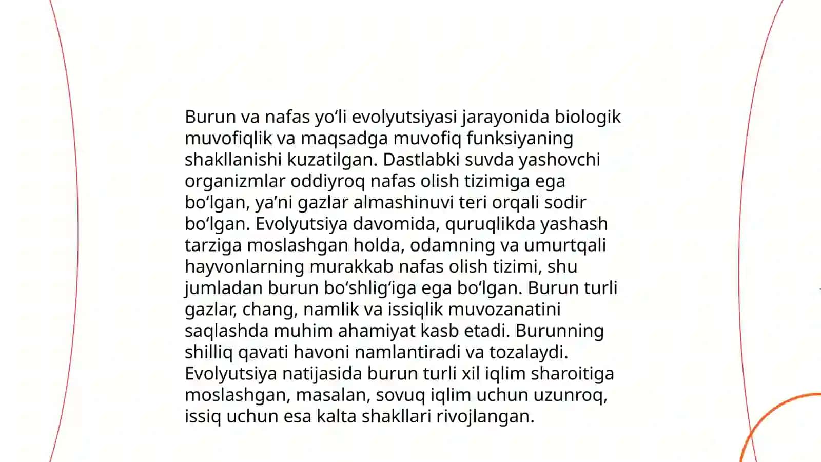 Nafas olish sistemasi va burun boʻshligʻi anatomiyasi 4