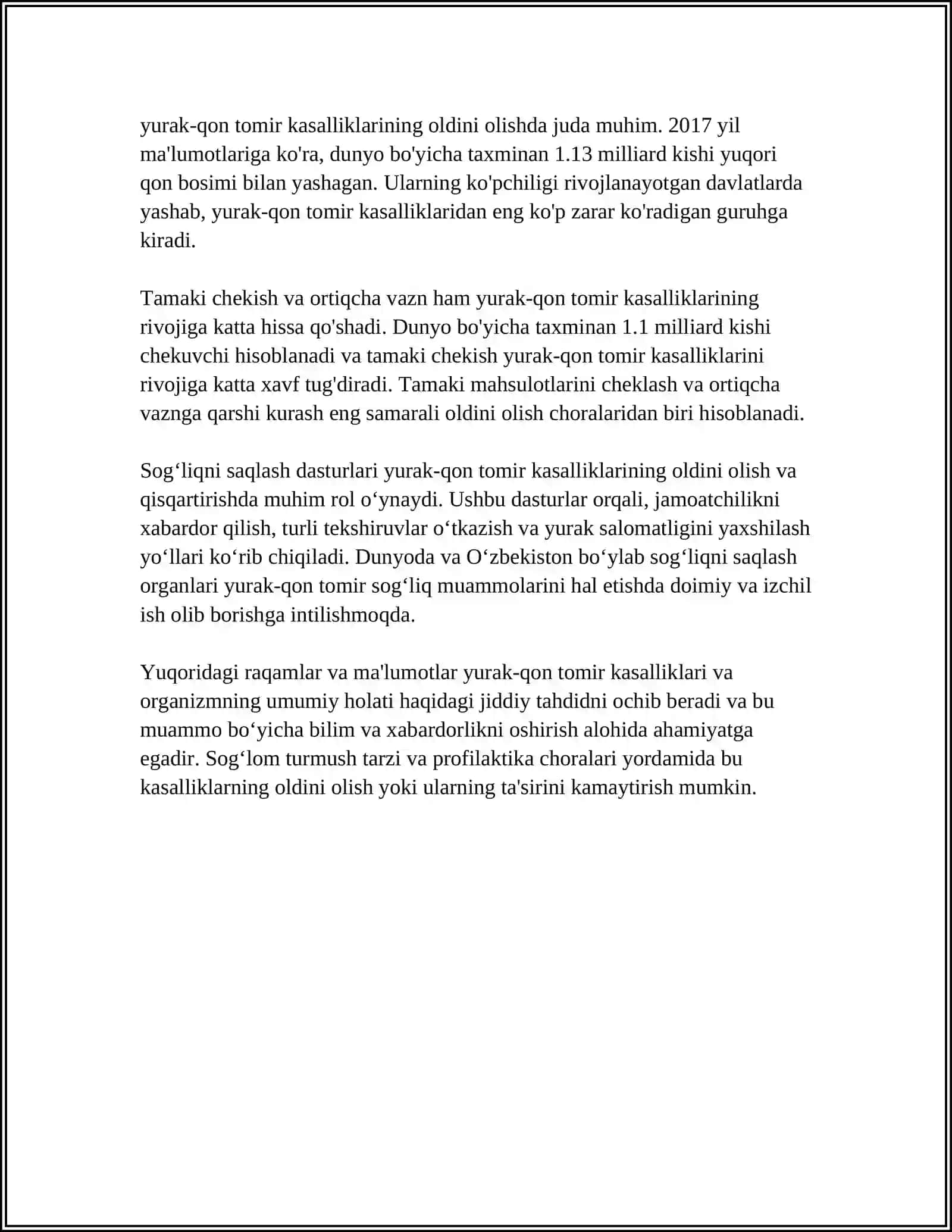 ONGNING TURLI KASALLIKLARDA BUZILISHI 4