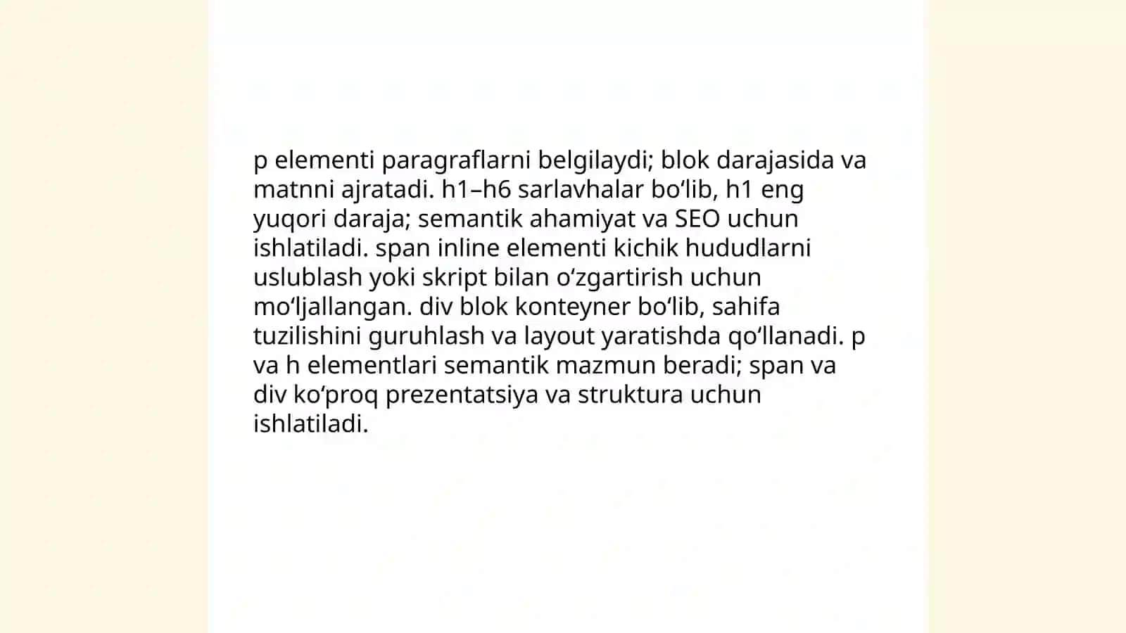 Veb-sahifa tuzilishi va HTML asoslari 4