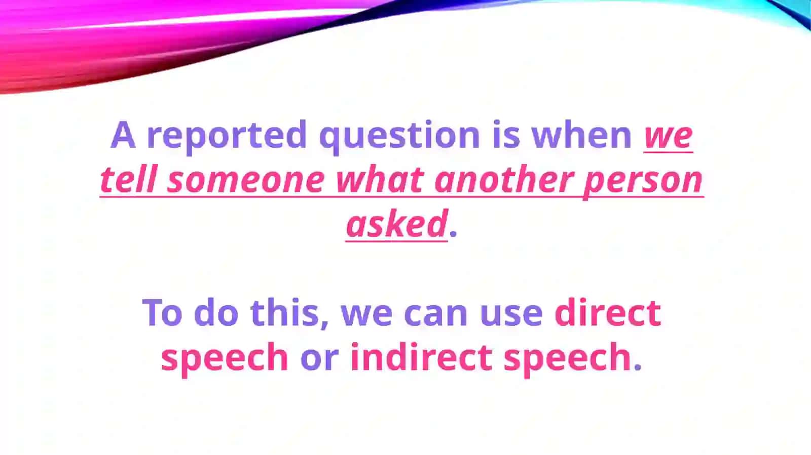 Reported Questions 4