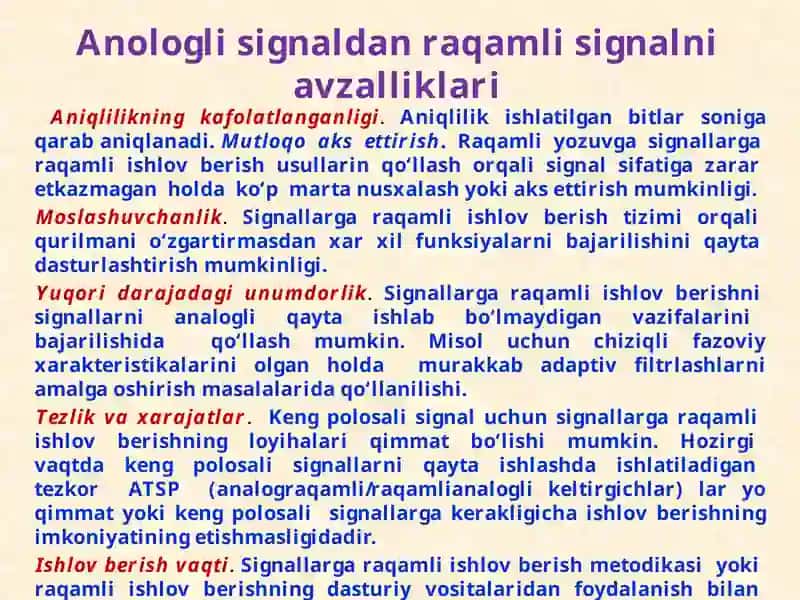 Elektr signallari va ularning turlari. Signal spektri 4