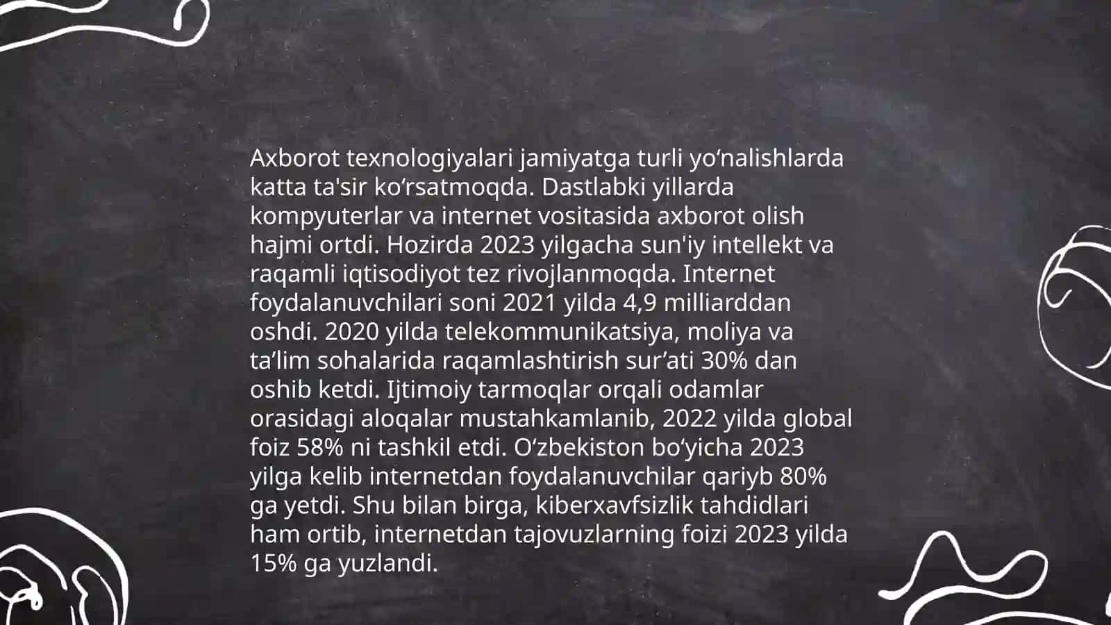 Axborotlashtirish jarayoni, jamiyat va taʼlimni axborotlashtirish 4