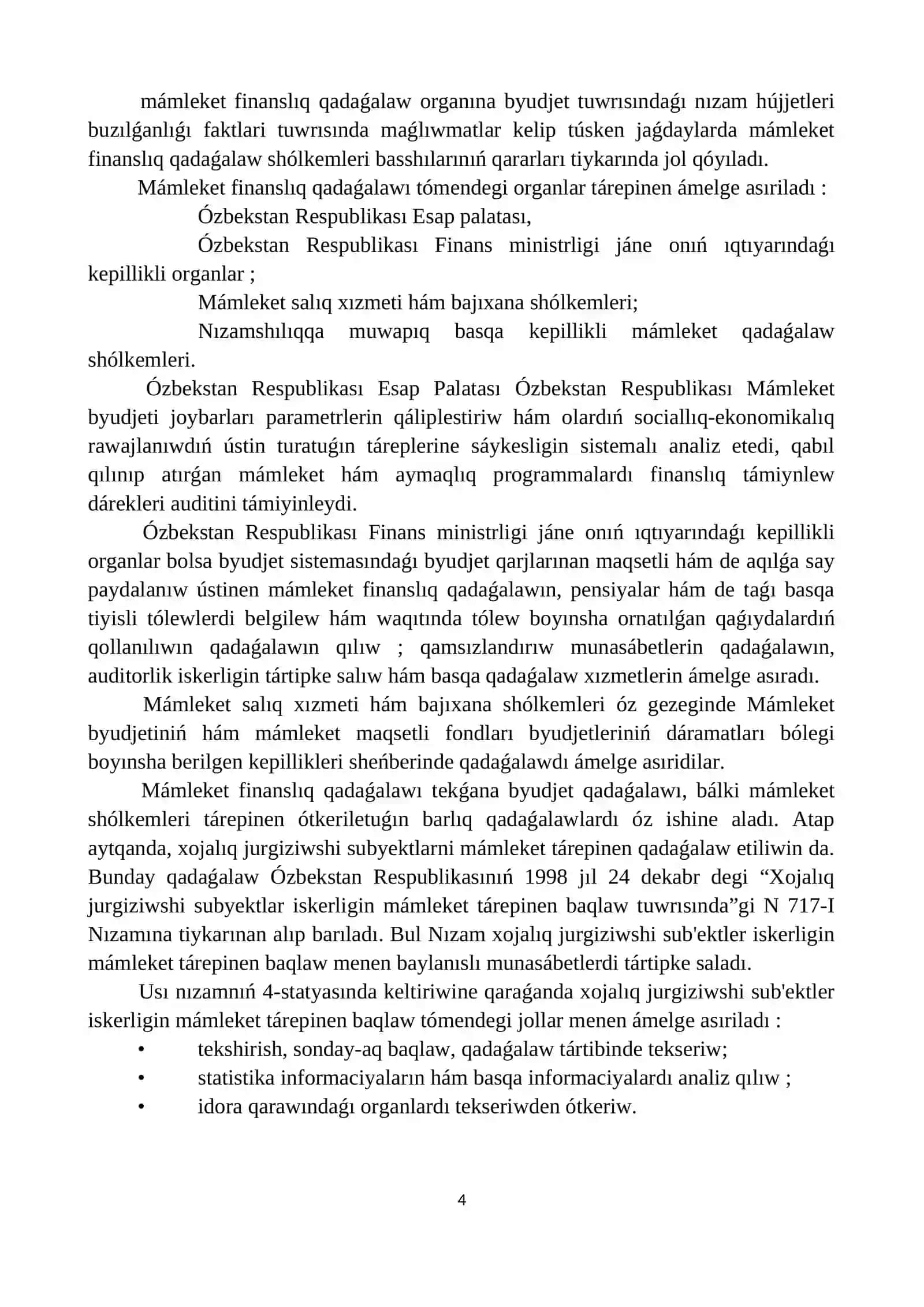 Finanslıq qadaǵalawdıń túrleri, forma hám usılları 4