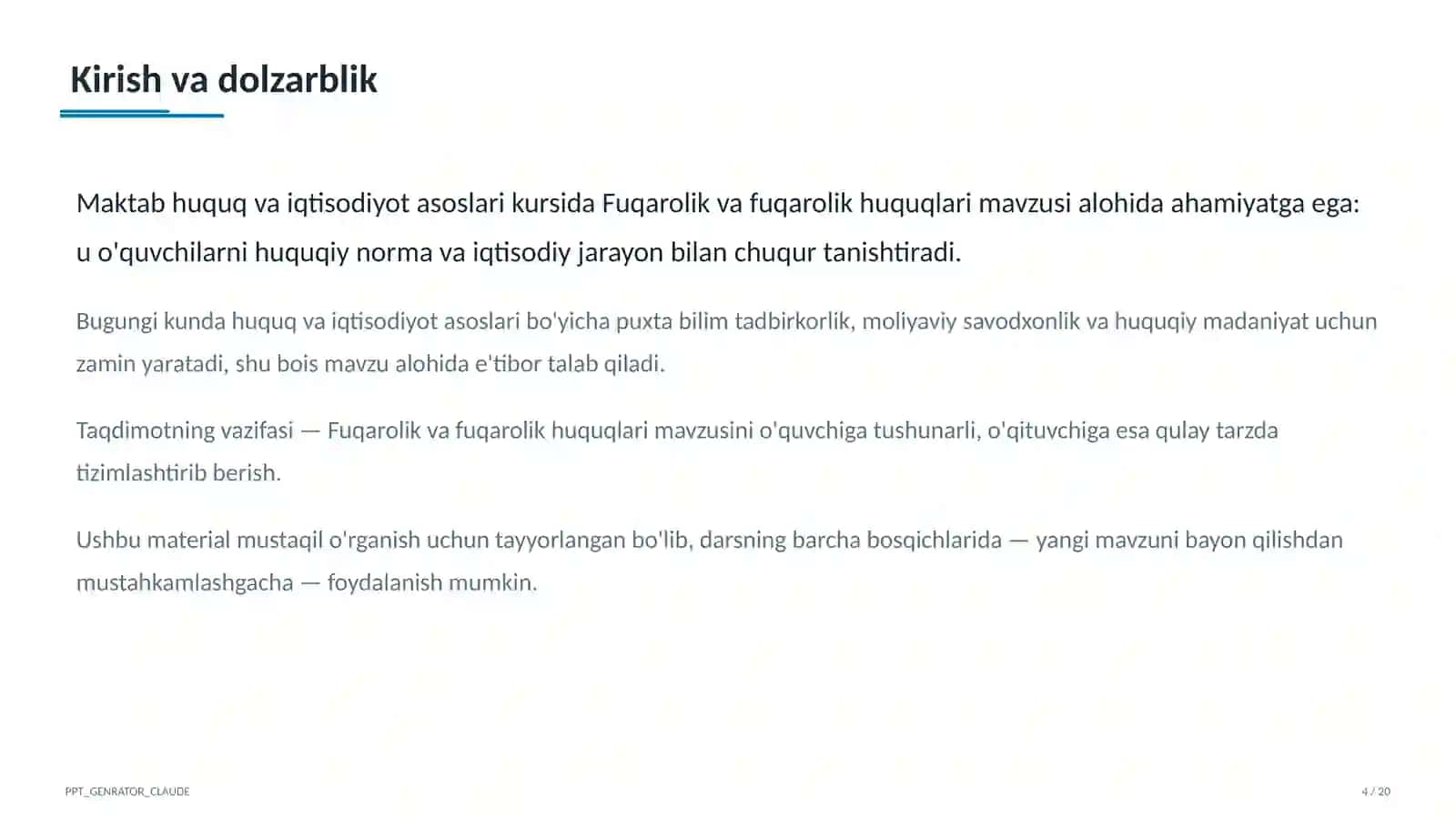 Huquq va iqtisodiyot asoslari (9–11) 4