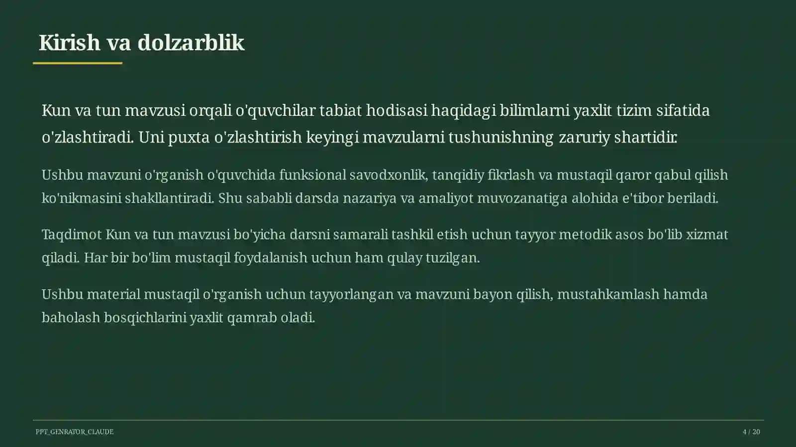 Tabiatshunoslik (1–4) 4