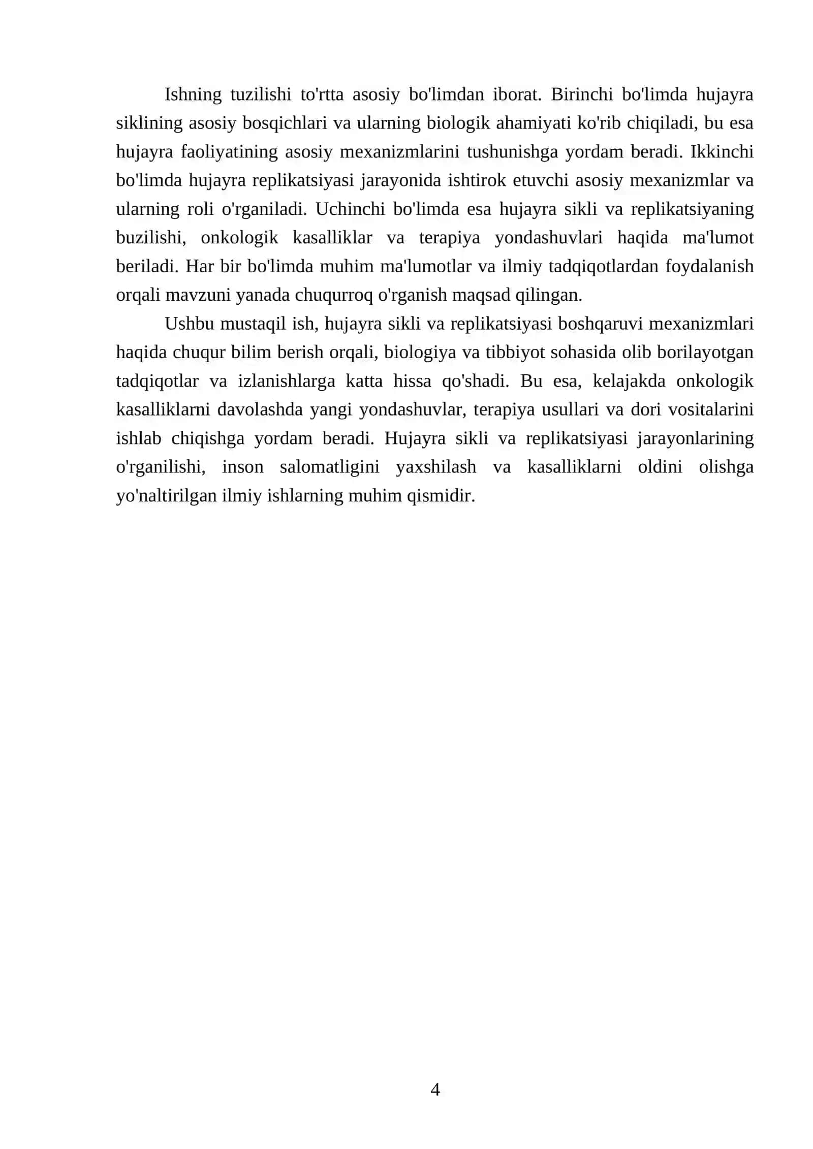 Hujayra sikli va hujayra replikatsiyasi boshqaruvi mexanizmlari 4