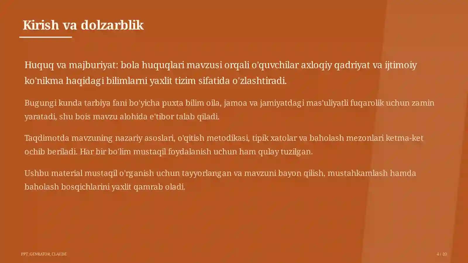 Huquq va majburiyat: bola huquqlari (8-sinf) 4