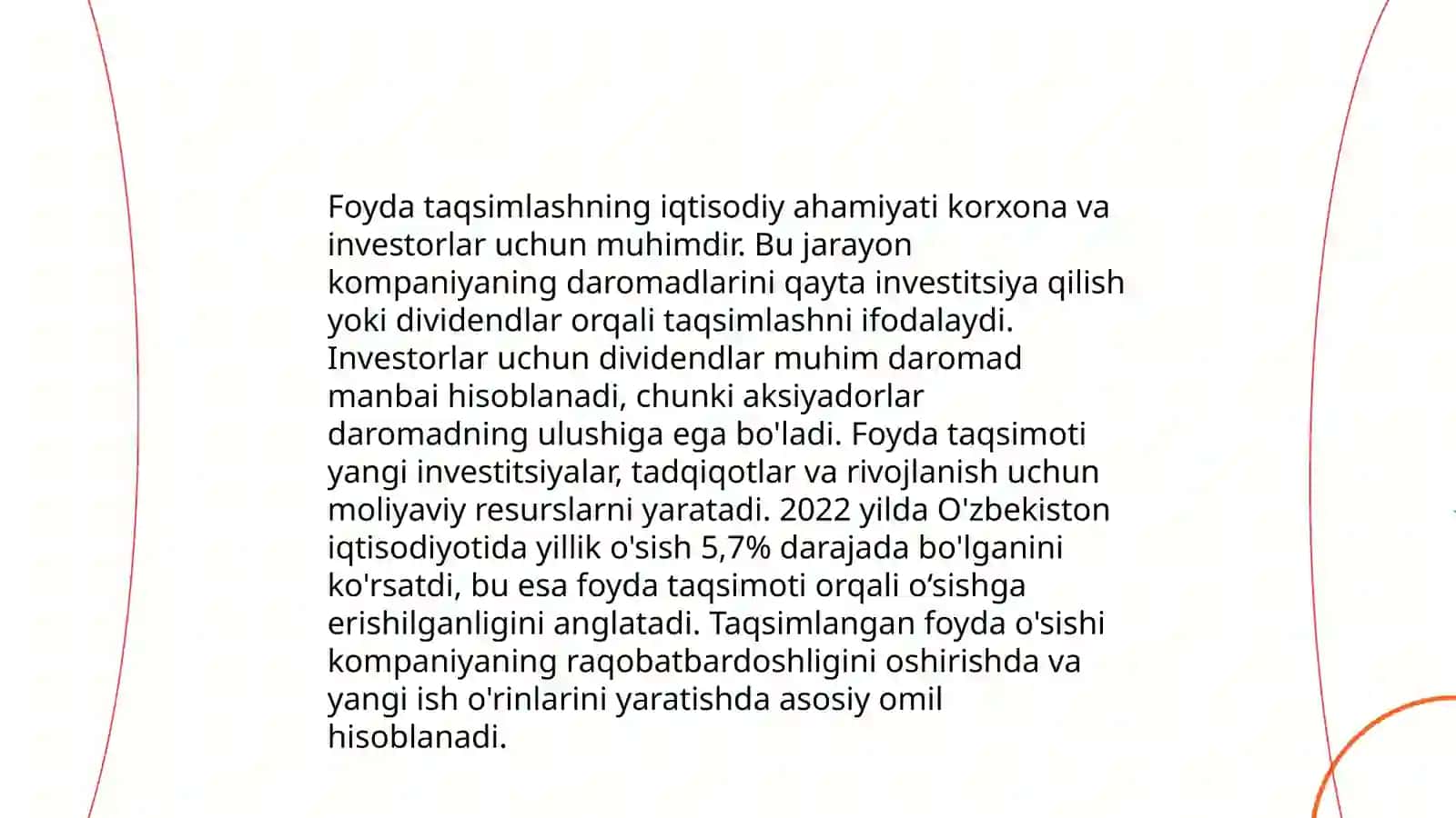 Korxona foydasining taqsimlanishi va ishlatilishi 4