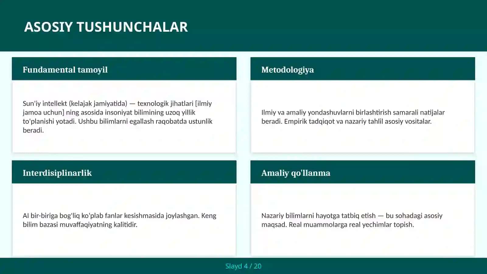 Sun'iy intellekt (kelajak jamiyatida) — texnologik jihatlari [ilmiy jamoa uchun] 4
