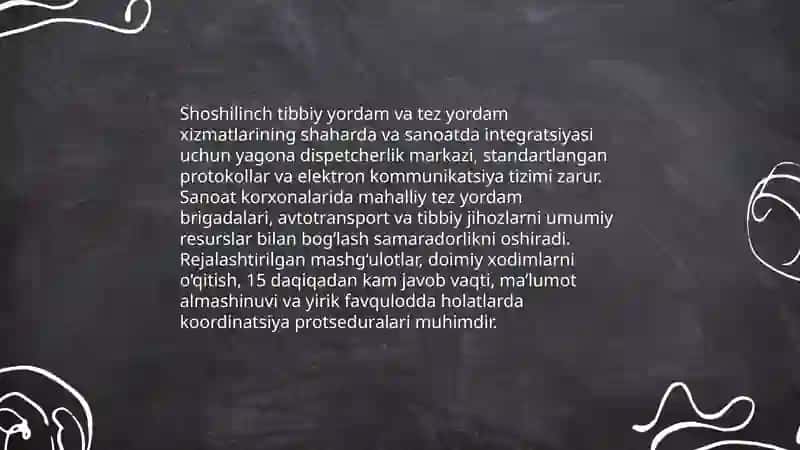 Shahar aholisi va sanoat korxonalari ishchilariga tibbiy yordam korsatishni tashkil qilish 4