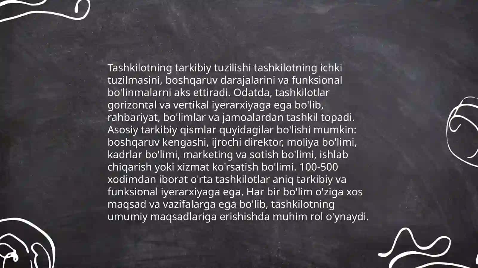 Tashkilot nazariyalari va tushunchalari 4