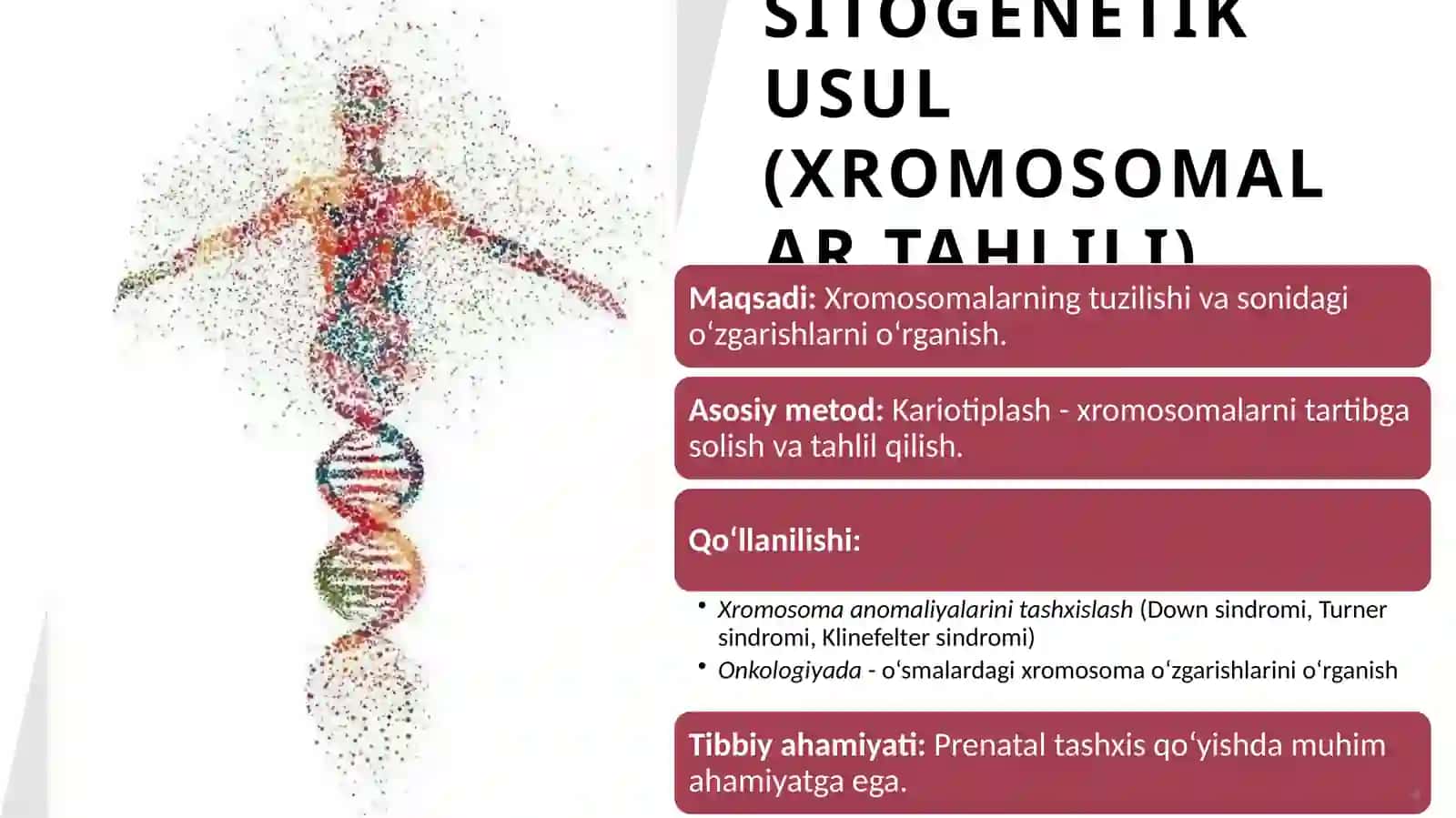 Odam Genetikasini O‘rganish Usullari va Ularning Tibbiyotdagi Ahamiyati 4