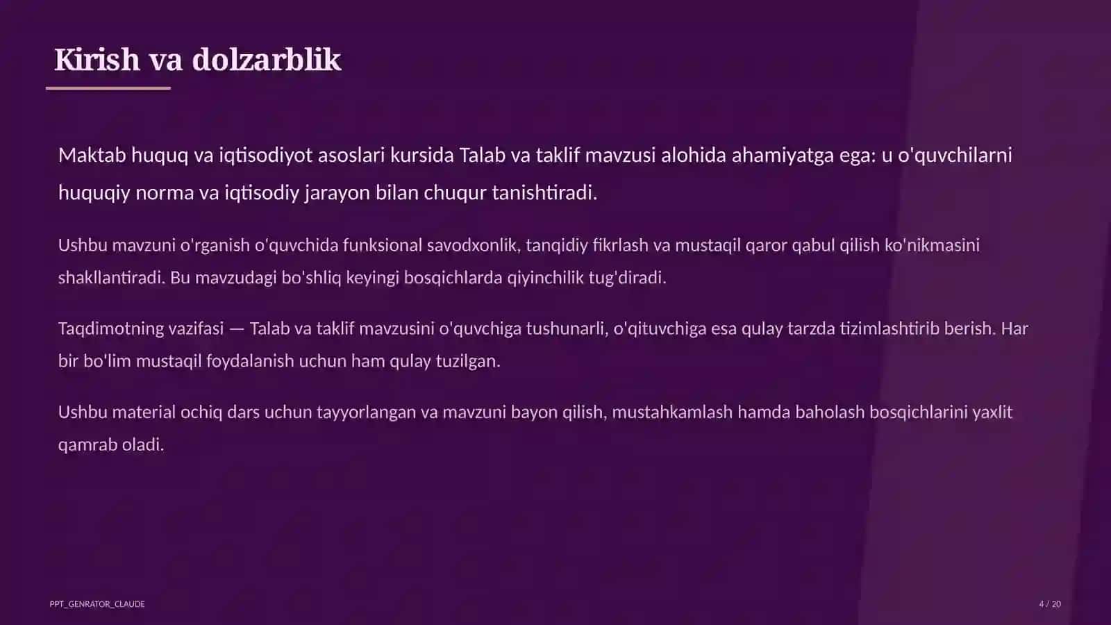 Talab va taklif (9-sinf) 4
