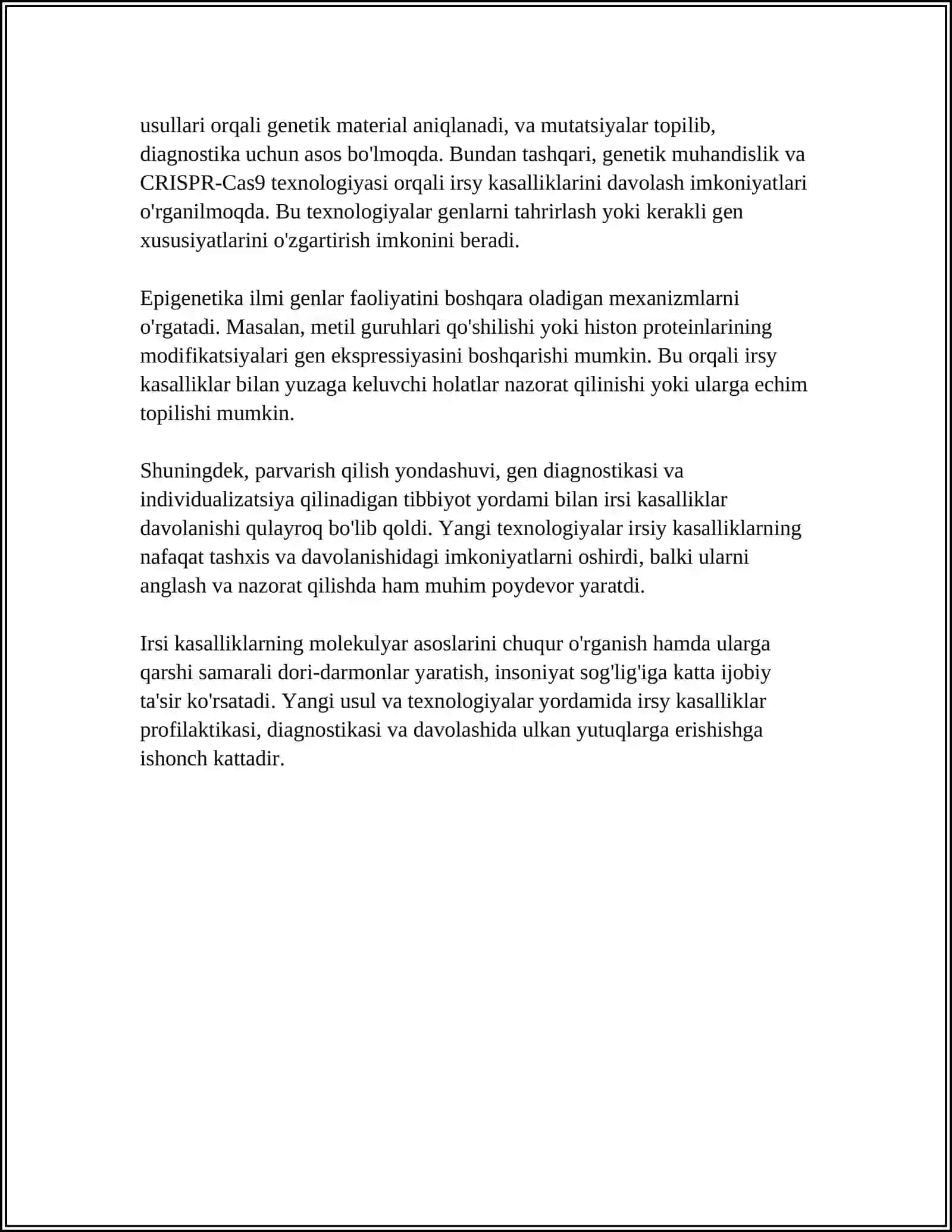 IRSIYAT VA OʻZGARUVCHANLIKNI TIBBIYOTDAGI AHAMIYATI 4