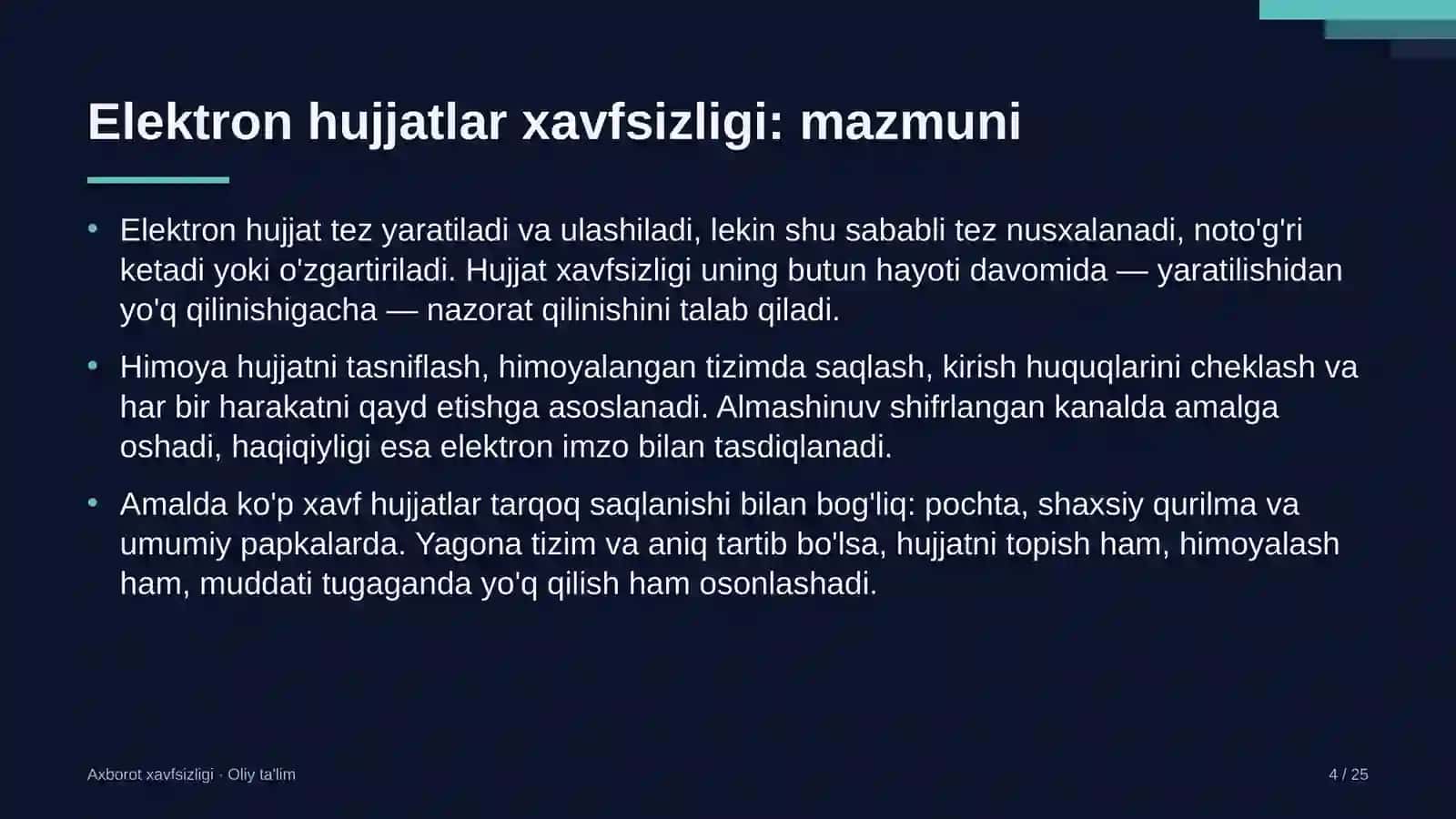 telemeditsinada elektron hujjatlar xavfsizligi 5130 4