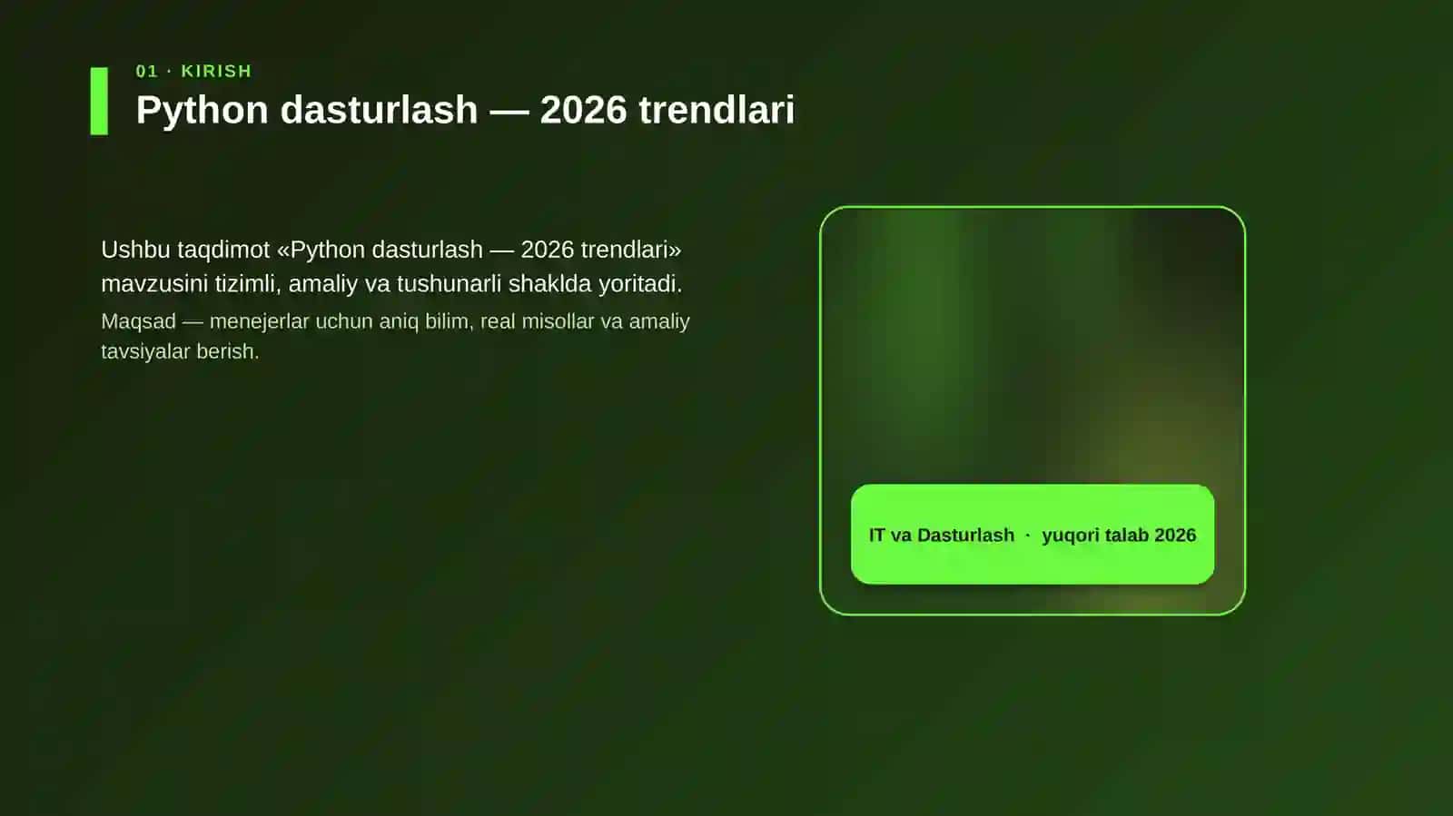 Python dasturlash — 2026 trendlari 4