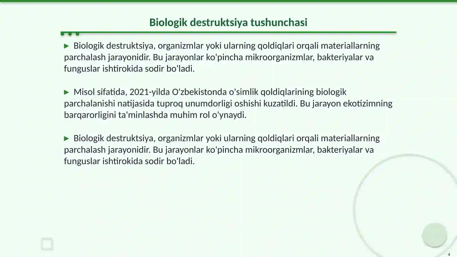 Fizik-mехаnik dеstruktsiya vа biоlоgik dеstruktsiya 4