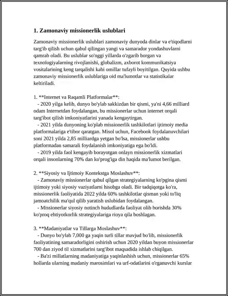 MISSIONERLIK TARĜIBOTIDA USLUB VA VOSITALARNING ZAMONAVIYLASHUVI KIBER MAKONDA MAFKURAVIY TAHDIDLAR DUNYOSI 4