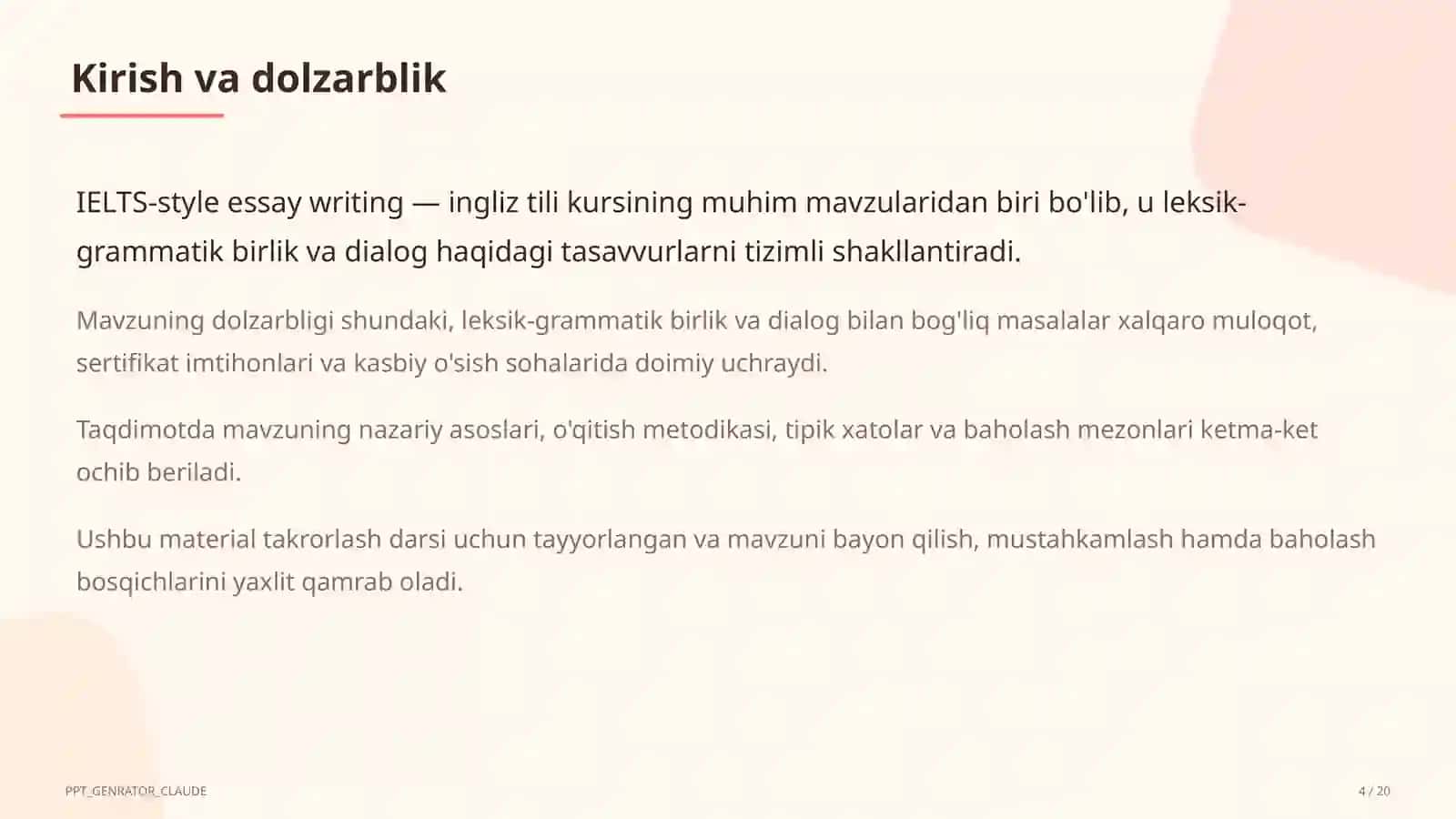 IELTS-style essay writing (11-sinf) 4