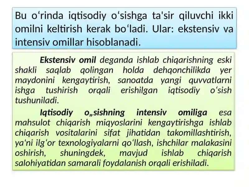 YUKSALISH, RIVOJLANISH VA IQTISODIYSIYOSAT 4