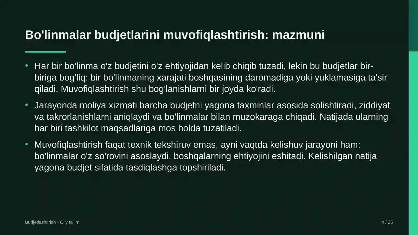 favqulodda vaziyatlar xizmatida bo'linmalar budjetlarini muvofiqlashtirish 1581 4