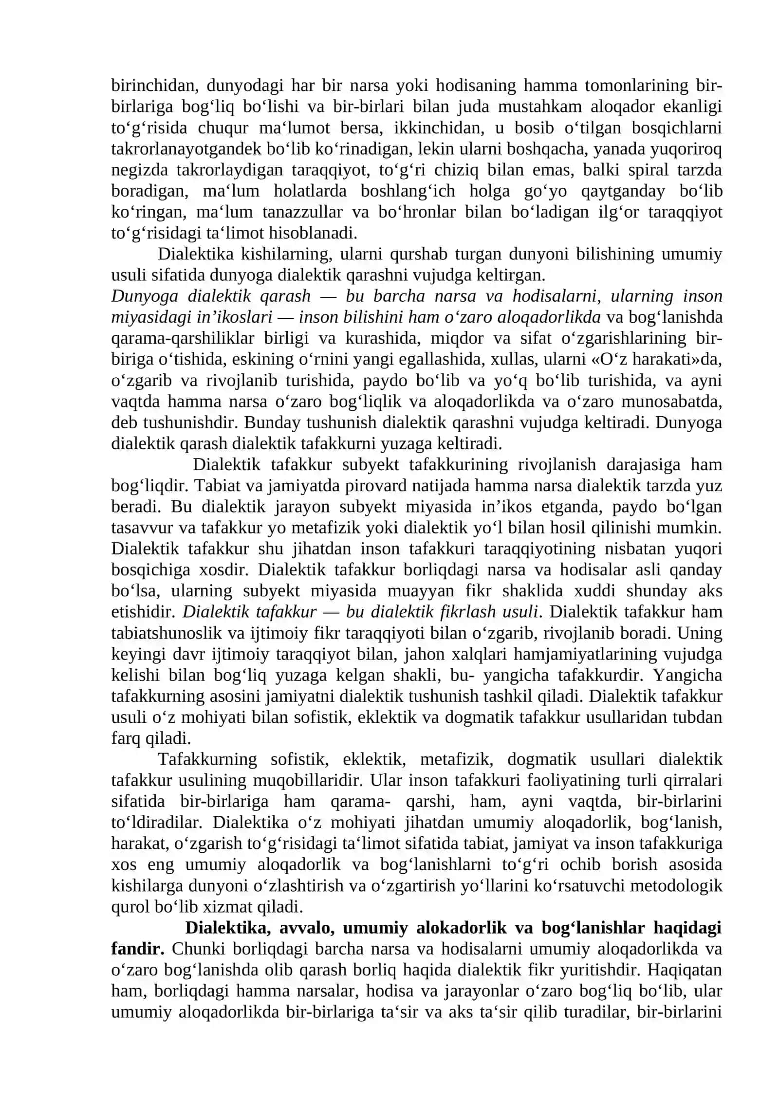 Rivojlanish falsafasi 4
