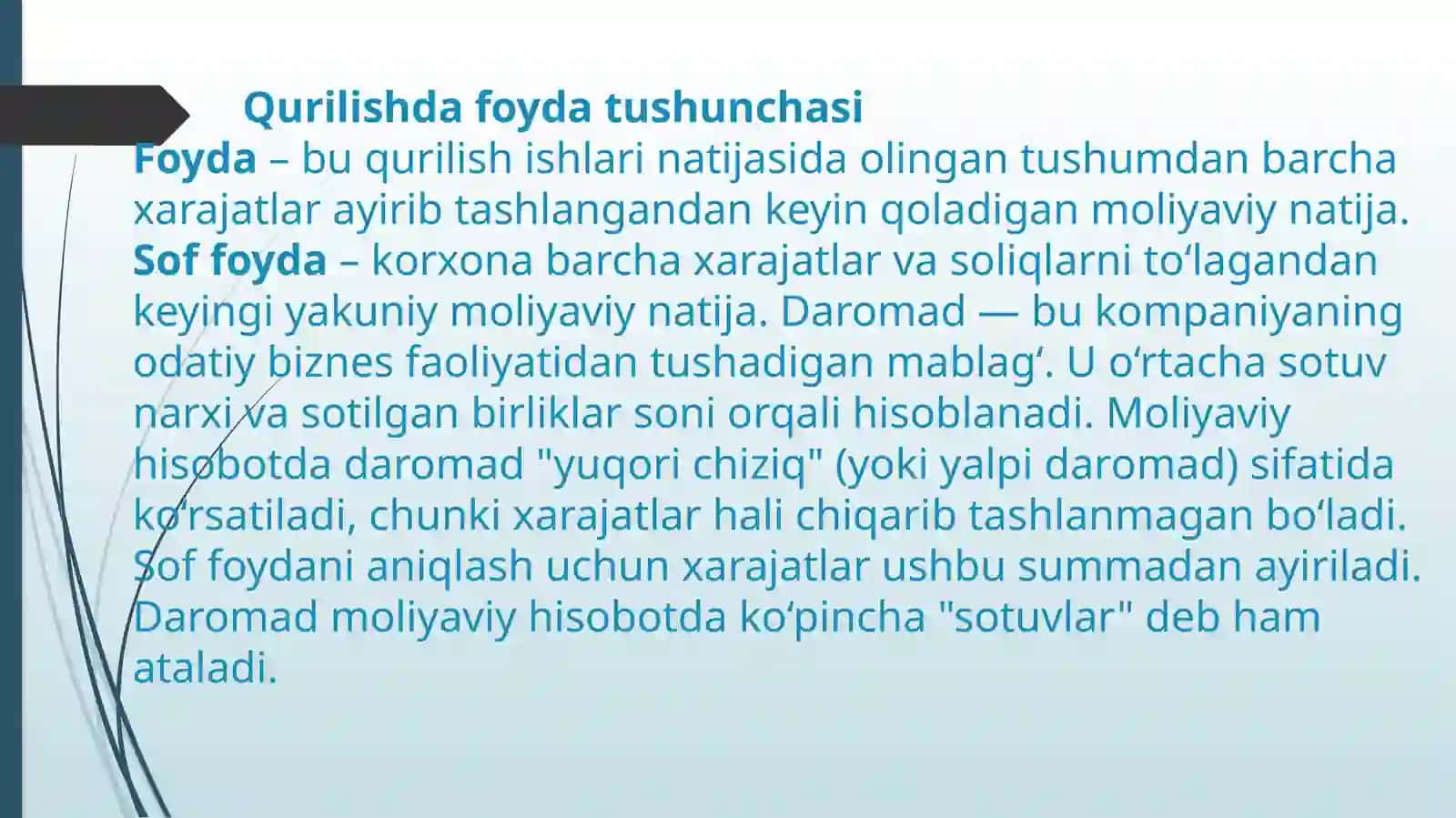 Qurilishda foyda va rentabellik 4
