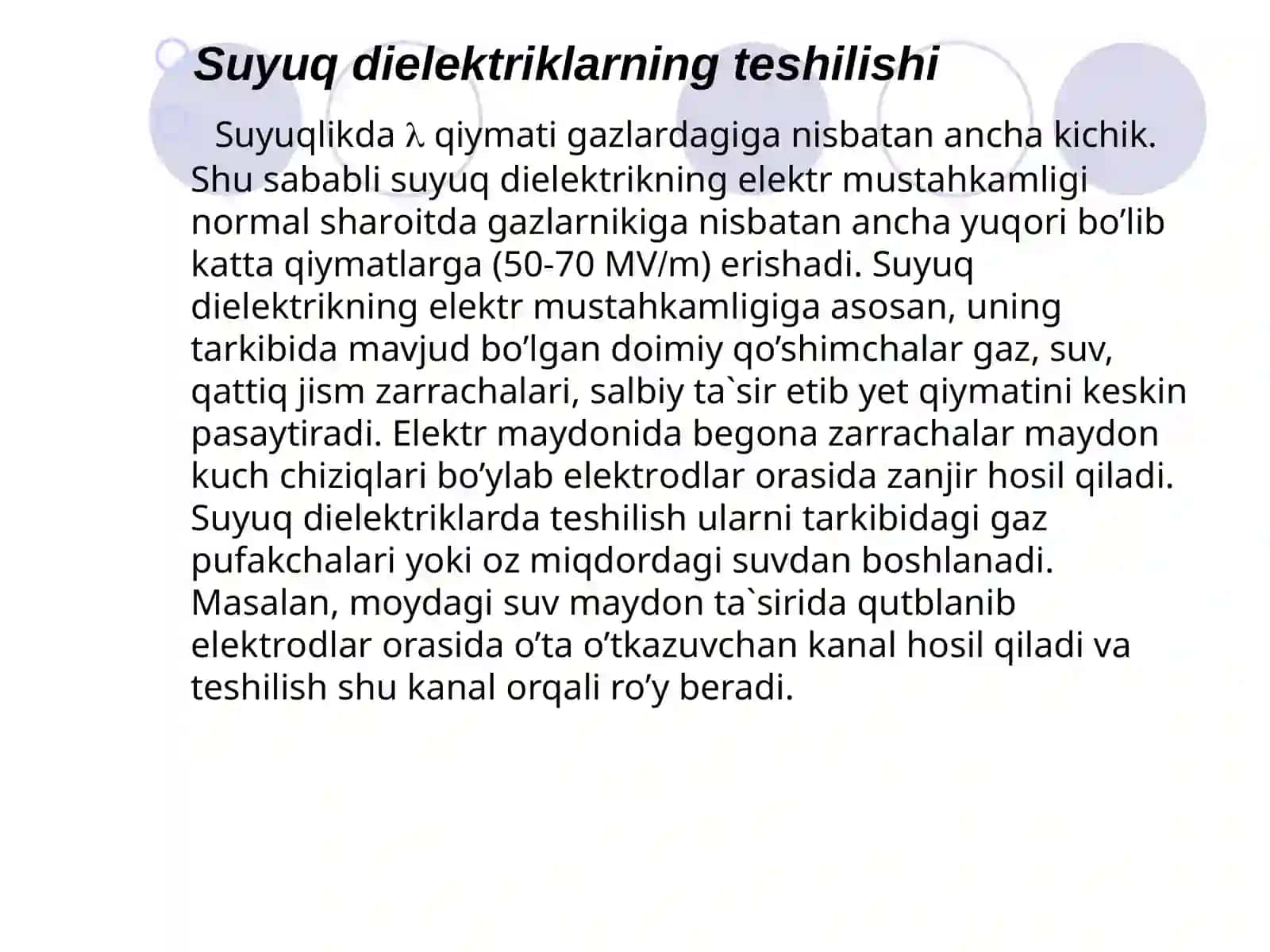 Dielektriklarning teshilishi 4