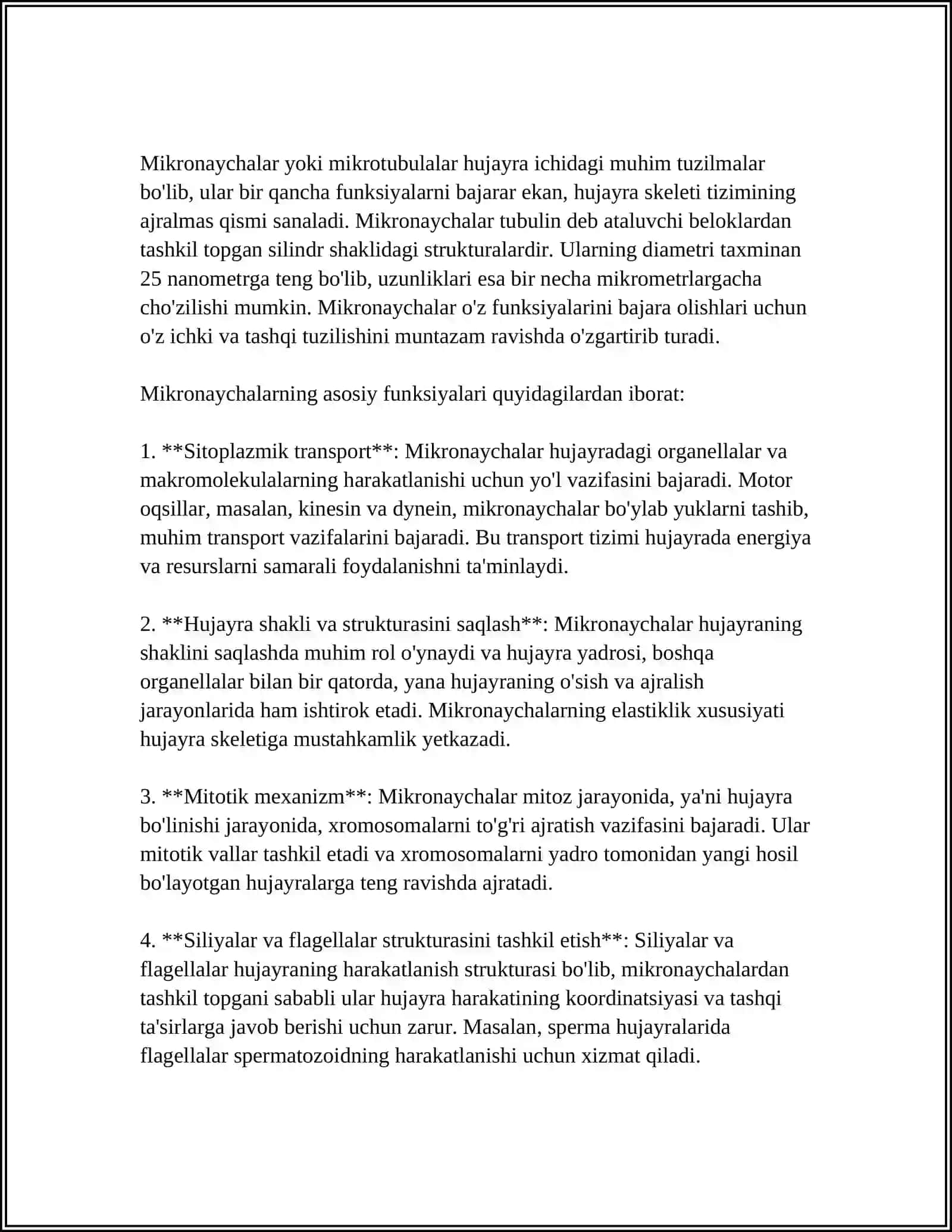 HUJAYRA SITOSKELETINING STRUKTURAVIY VA FUNKSIONAL TASHKIL ETILISHI 4