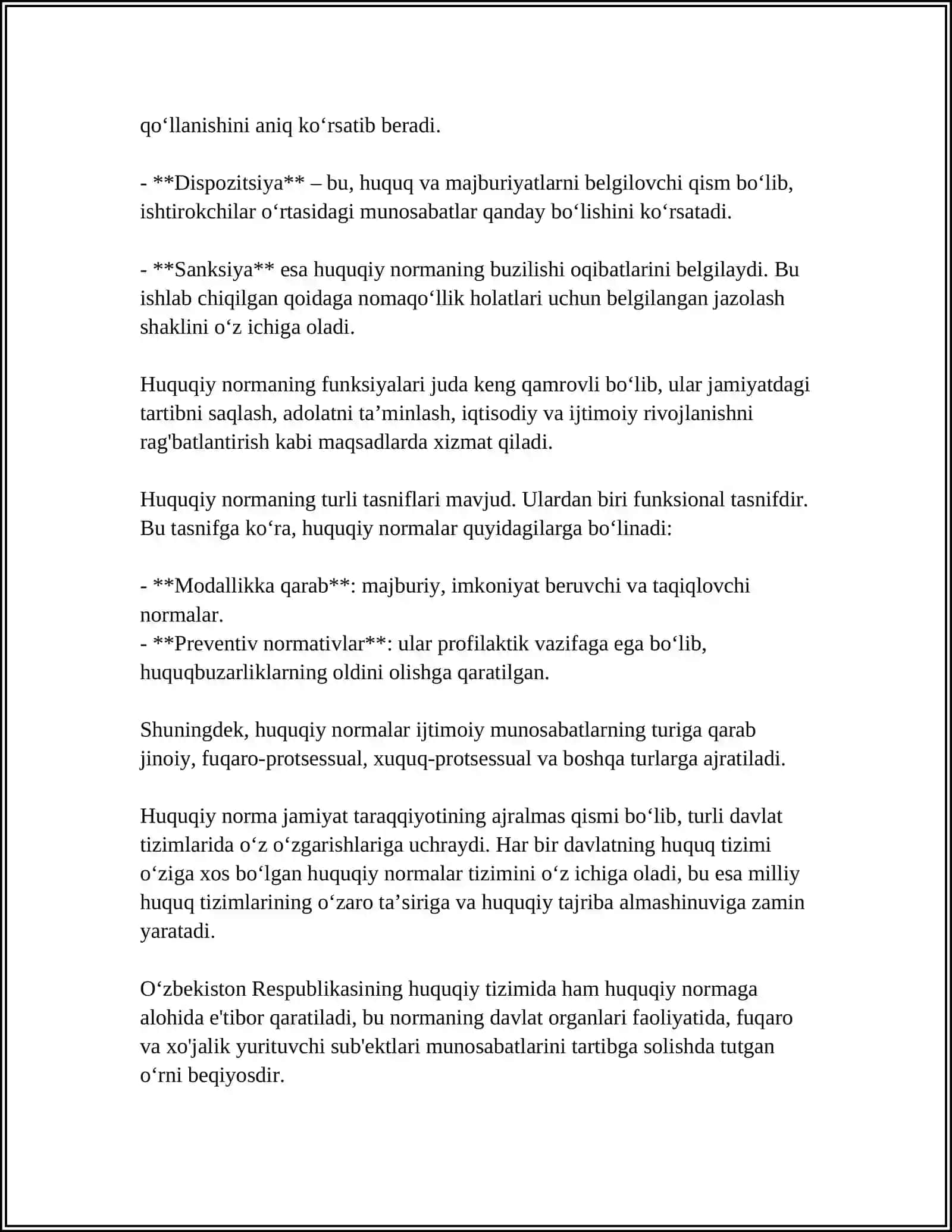 HUQUQNING TARKIBI VA XUSUSIYATLARI 4
