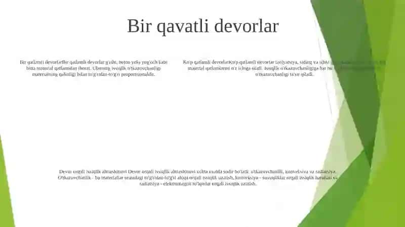 Bir Va Ko'P Qatlamli Devorning Issiqlik O'Tkazuvchanligi 4