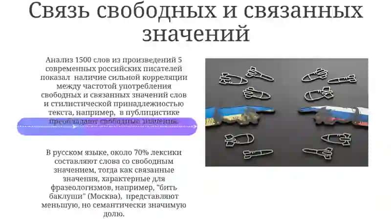 Свободные и связанные значения слов в современном русском языке 4