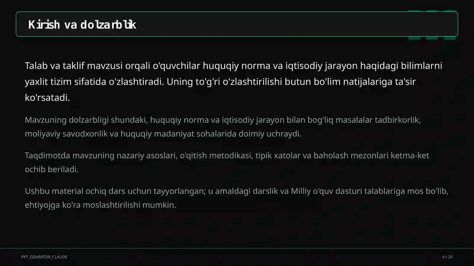Talab va taklif (9-sinf) 4