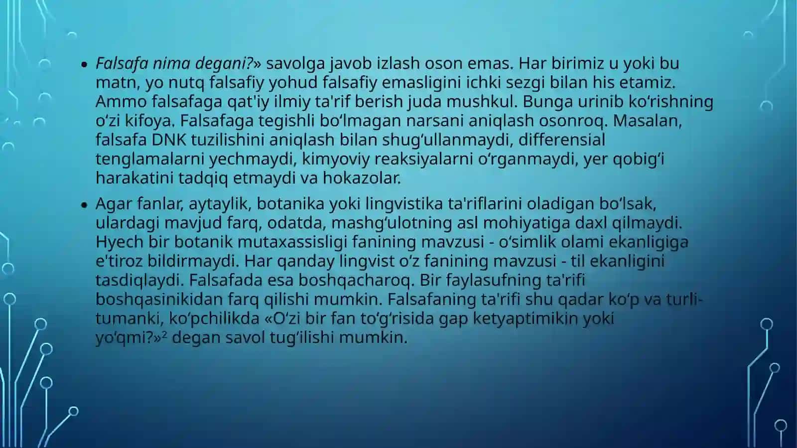 Falsafiy dunyoqarashning o’z-o’zini Anglashdagi roli 4