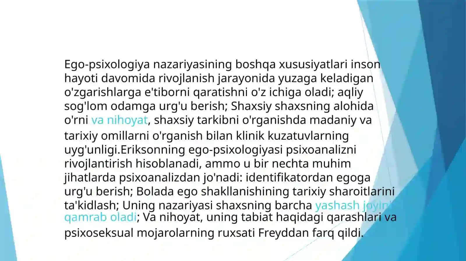 ERIKSONNING SHAXS RIVOJLANISHI 4