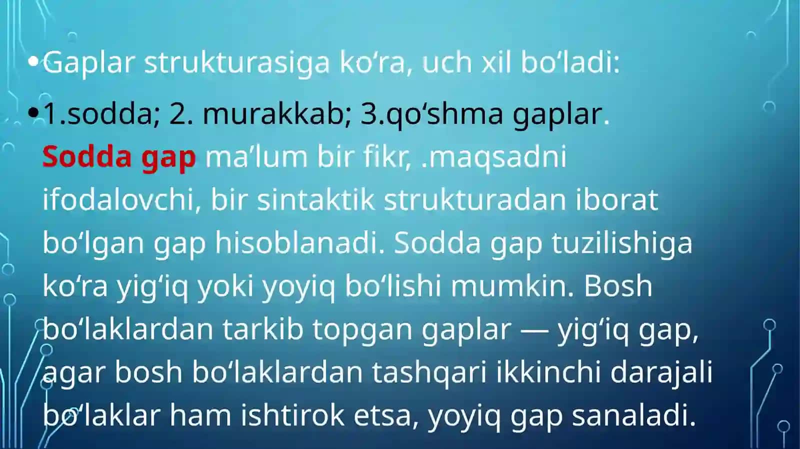 Sodda gap va uning turlari 4
