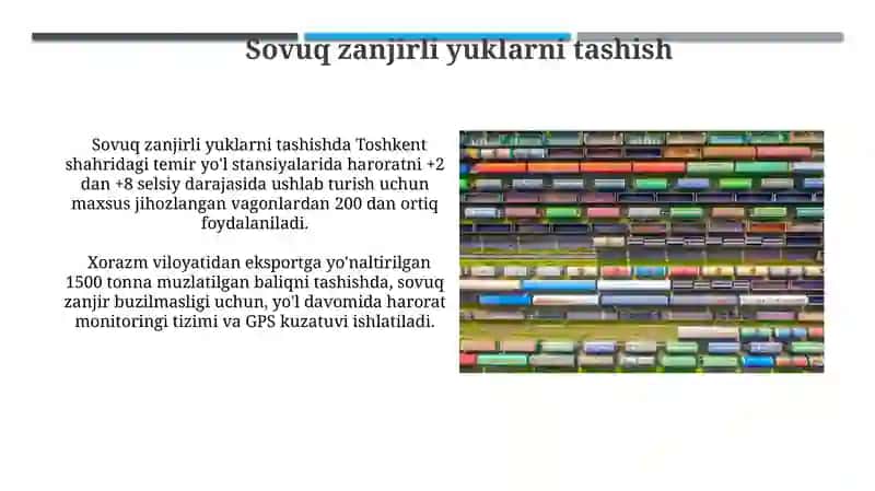 Temiryo'l transporti bekatlarining yuk tashish turlari 4