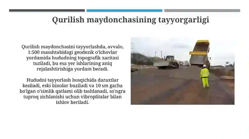 Ko’chalarni qurish loyihasi 4