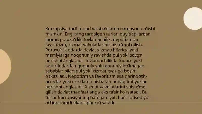 Korrupsiyaga mohiyati oqibatlari va unga qarshi kurash mezonlari 4