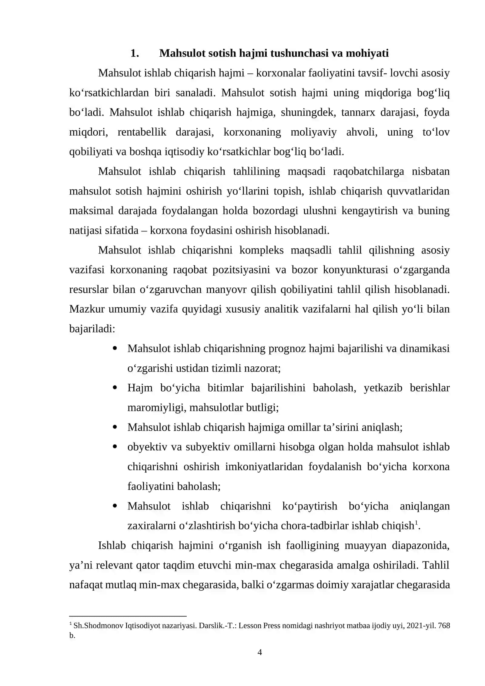 MAHSULOT SOTISH HAJMI VA UNING DINAMIKASINI TAHLILI 4