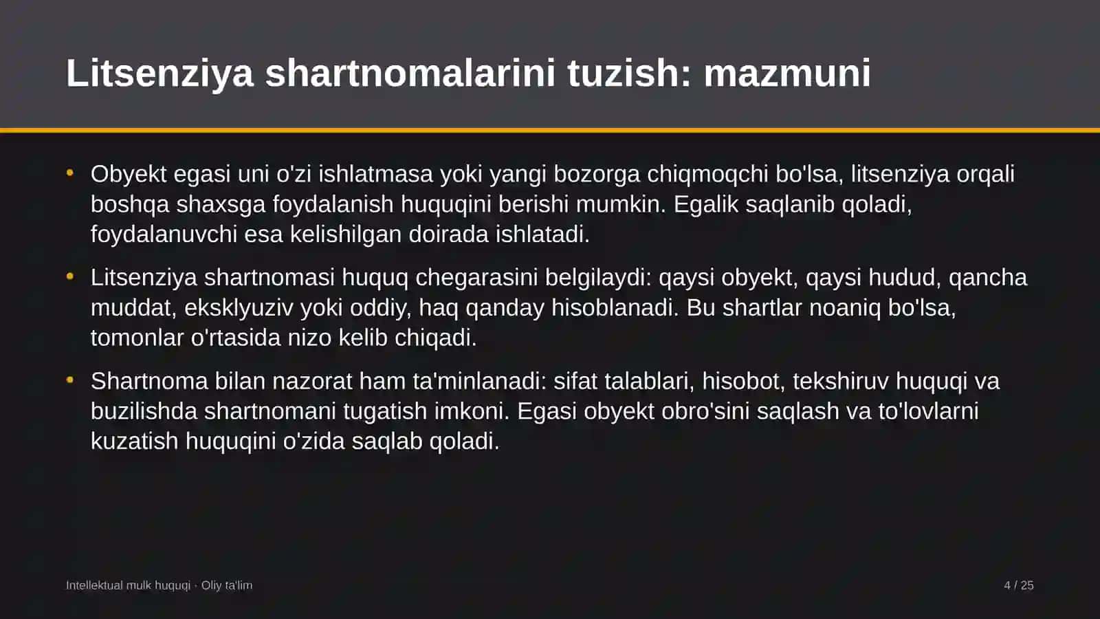 Xususiy bog'chalarda litsenziya shartnomalarini tuzish 4