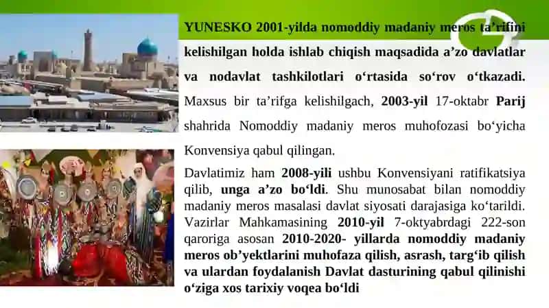 Folklor va nomoddiy madaniy merosning o‘lkashunoslik fanida tutgan o‘rni 4