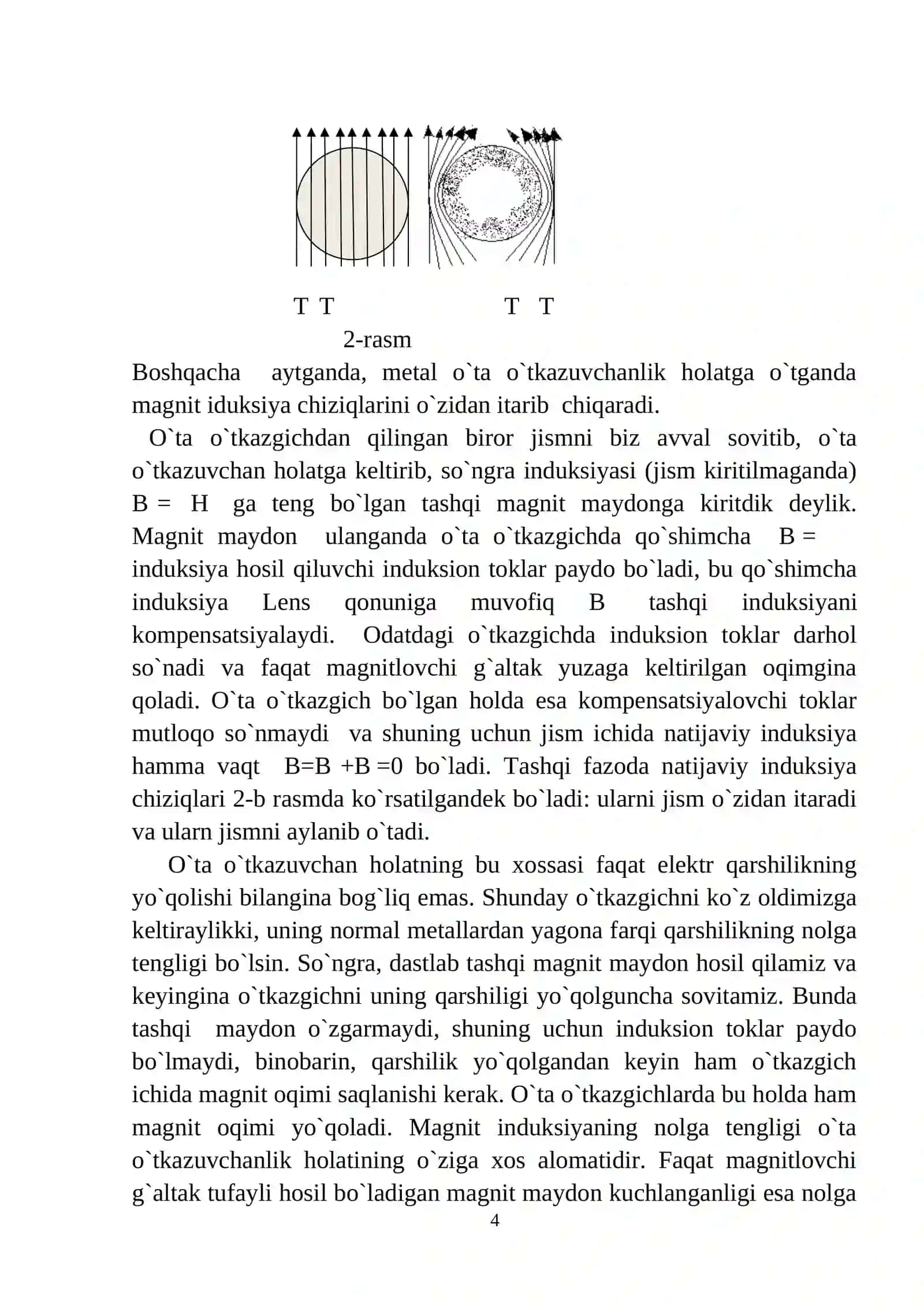 O`ta o`tkazuvchalik holatidagi modda xossalari 4