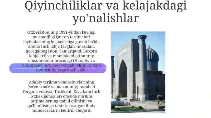 Qur'onning o’zbek tiliga tarjima qilinishi va tafsirlari 4
