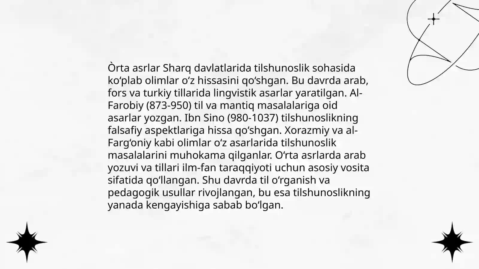 Òrta asrlarda Sharq va Yevropa tilshunosligi 4