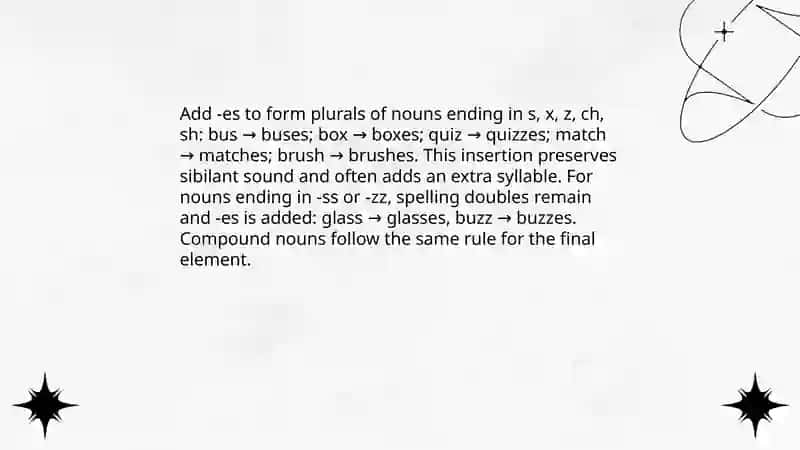 Plural form of nouns 4