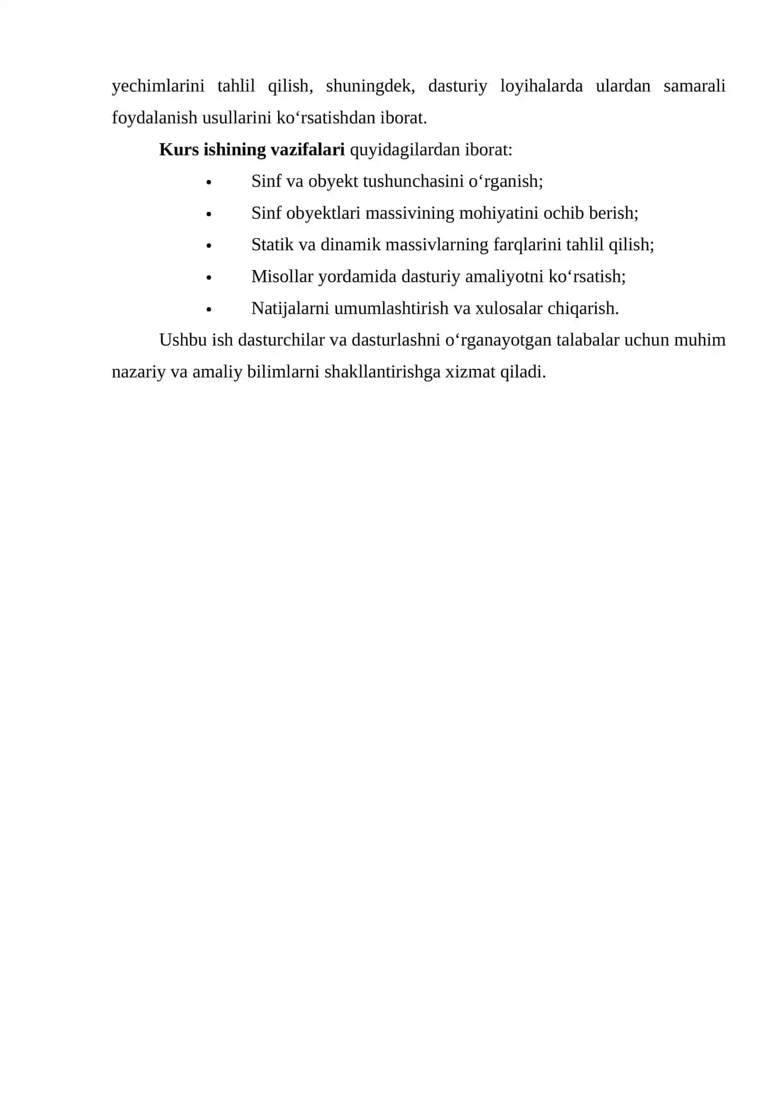 60610100-Kompyuter ilmlari va dasturlash texnologiyalari ta’lim yo‘nalishi "DASTURLASH ASOSLARI" FANIDAN 4