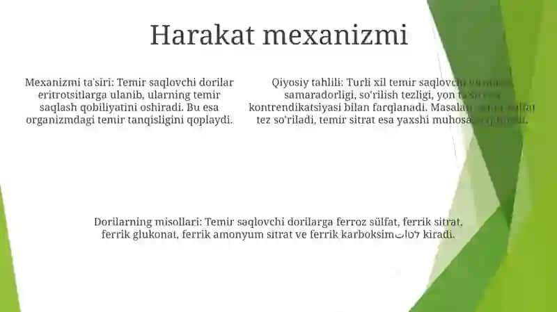Temir Saqlovchi Dorilarning Qiyosiy Tahlili 4