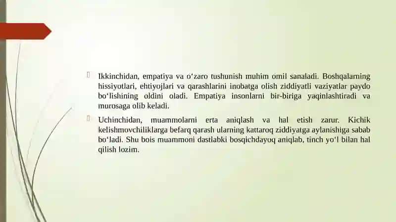 Ziddiyatli vaziyatlarning oldini olish 4