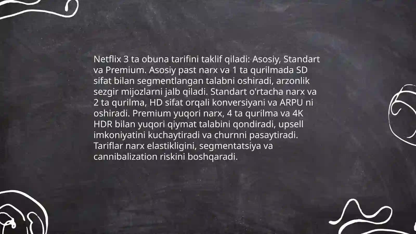 Netflix kompaniyasining narx va talab strategiyasi 4